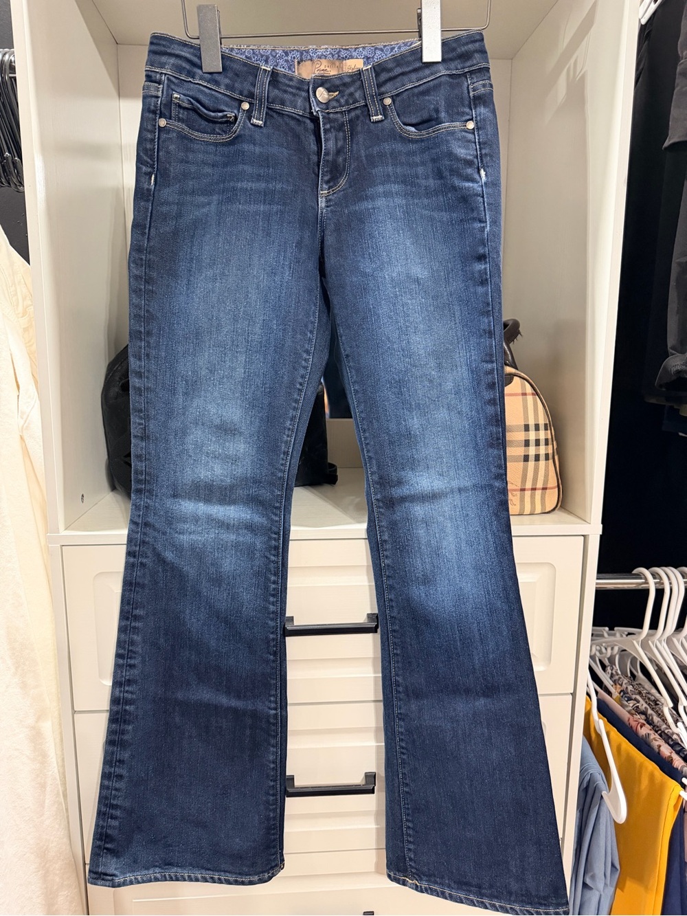 PAIGE Petite Skyline Bootcut Jeans Women’s 26 Dark Wash Premium Denim